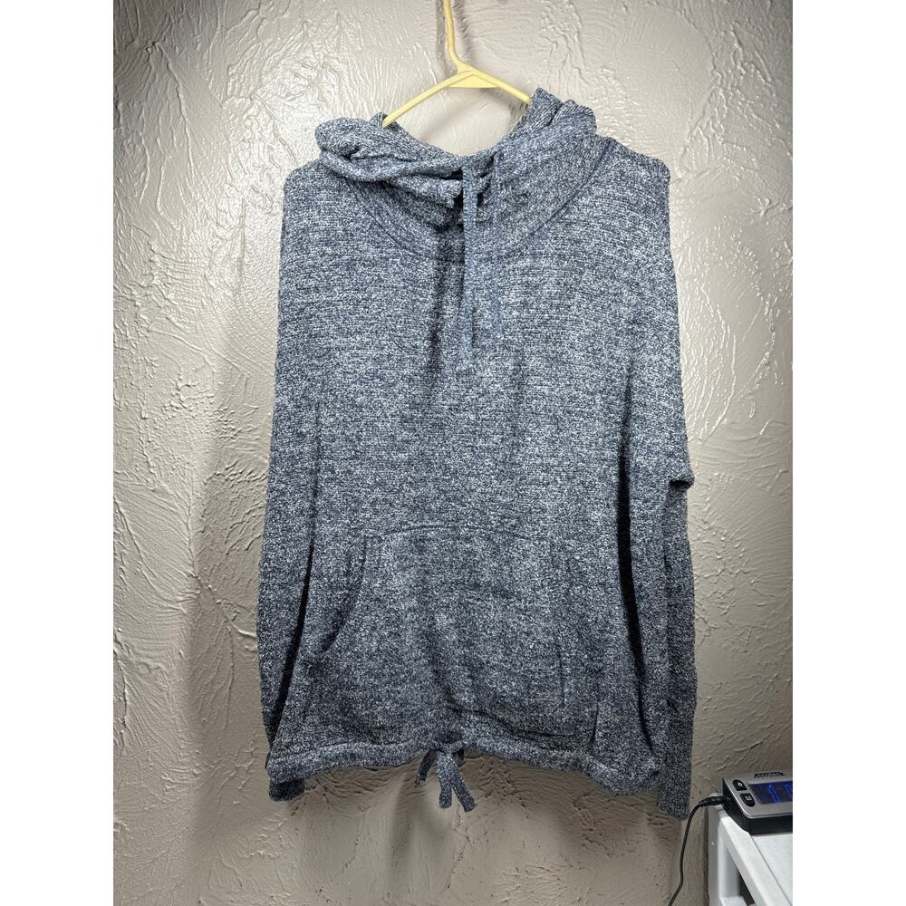 Barefoot Dreams Pebble‎ Beach CozyChic Lite Funnel Neck Pull Over Hoodie Medium